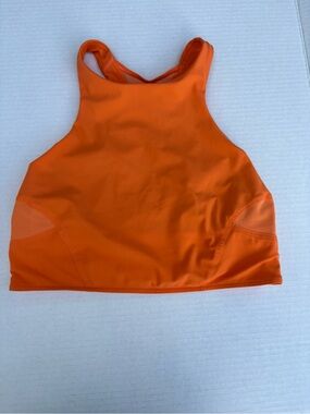 lululemon athletica Orange High-Neck Sports Crop